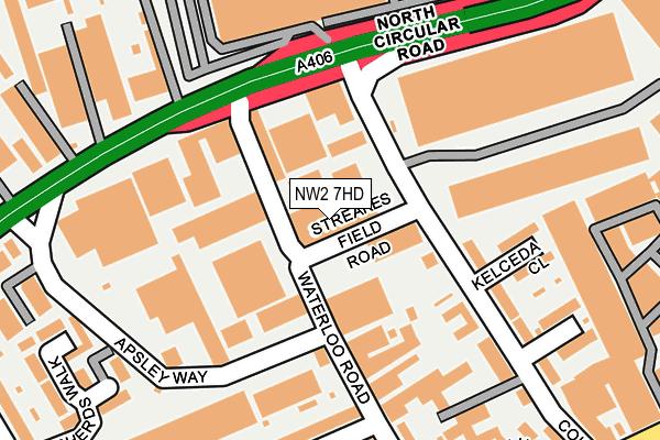 NW2 7HD map - OS OpenMap – Local (Ordnance Survey) NW2 7HD map - OS OpenMap – Local (Ordnance Survey)