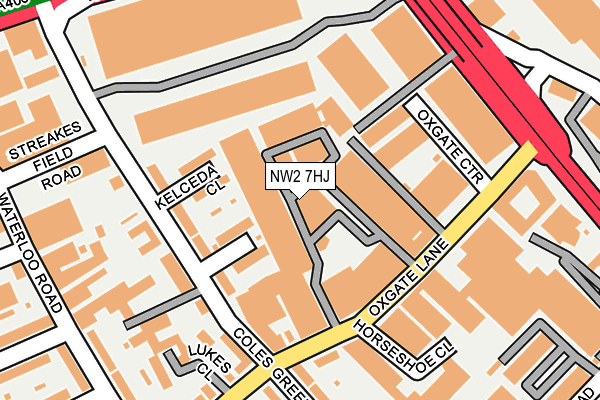 NW2 7HJ map - OS OpenMap – Local (Ordnance Survey) NW2 7HJ map - OS OpenMap – Local (Ordnance Survey)