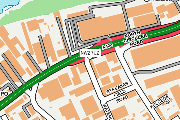 NW2 7UZ map - OS OpenMap – Local (Ordnance Survey) NW2 7UZ map - OS OpenMap – Local (Ordnance Survey)