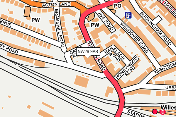 NW26 9AS map - OS OpenMap – Local (Ordnance Survey) NW26 9AS map - OS OpenMap – Local (Ordnance Survey)