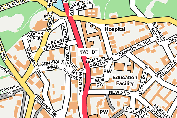 NW3 1DT map - OS OpenMap – Local (Ordnance Survey) NW3 1DT map - OS OpenMap – Local (Ordnance Survey)
