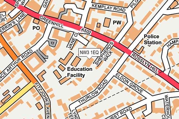 NW3 1EQ map - OS OpenMap – Local (Ordnance Survey)