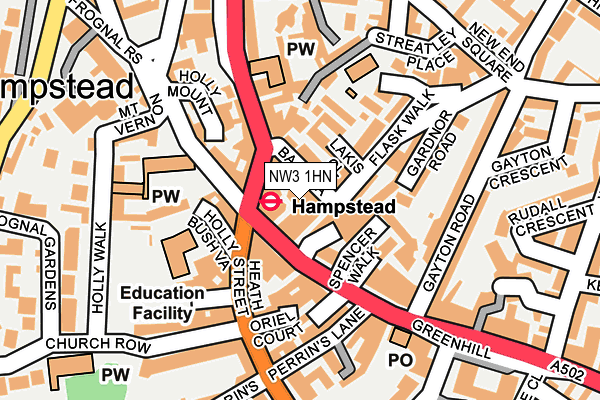 NW3 1HN map - OS OpenMap – Local (Ordnance Survey) NW3 1HN map - OS OpenMap – Local (Ordnance Survey)
