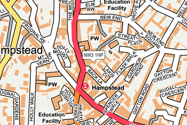 NW3 1HP map - OS OpenMap – Local (Ordnance Survey)