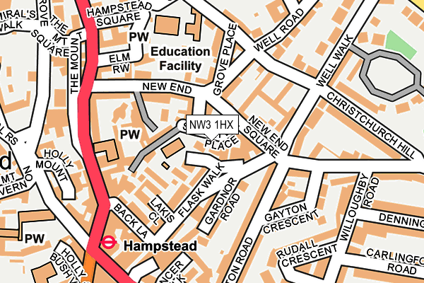 NW3 1HX map - OS OpenMap – Local (Ordnance Survey) NW3 1HX map - OS OpenMap – Local (Ordnance Survey)