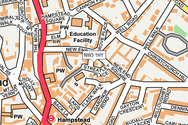 NW3 1HY map - OS OpenMap – Local (Ordnance Survey)