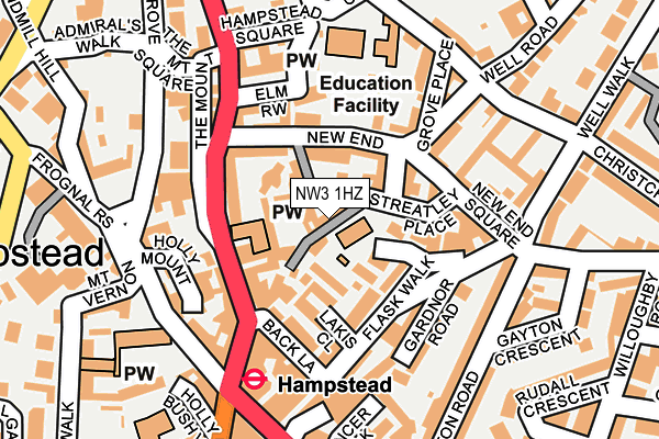 NW3 1HZ map - OS OpenMap – Local (Ordnance Survey)