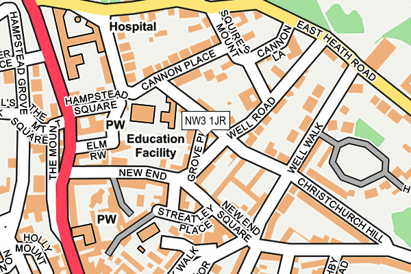 NW3 1JR map - OS OpenMap – Local (Ordnance Survey) NW3 1JR map - OS OpenMap – Local (Ordnance Survey)