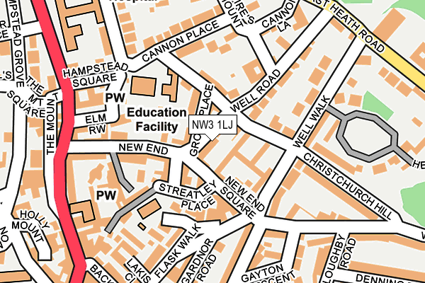 NW3 1LJ map - OS OpenMap – Local (Ordnance Survey) NW3 1LJ map - OS OpenMap – Local (Ordnance Survey)