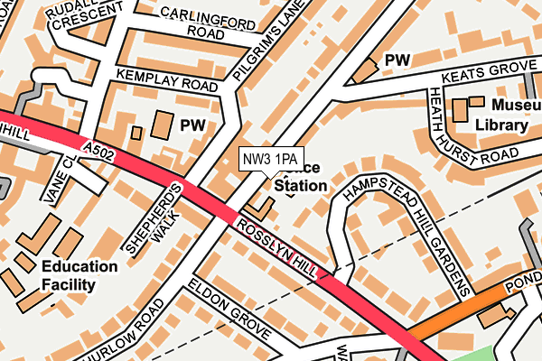 NW3 1PA map - OS OpenMap – Local (Ordnance Survey) NW3 1PA map - OS OpenMap – Local (Ordnance Survey)