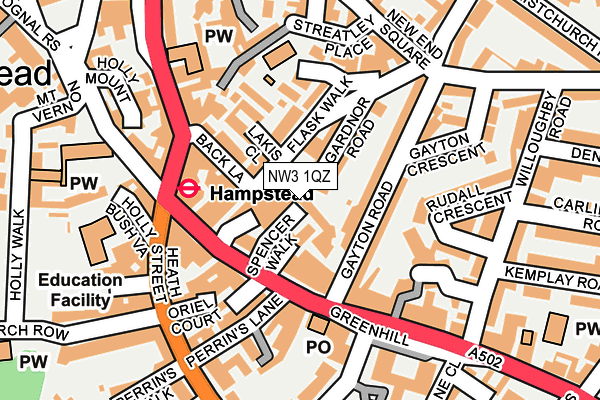 NW3 1QZ map - OS OpenMap – Local (Ordnance Survey) NW3 1QZ map - OS OpenMap – Local (Ordnance Survey)