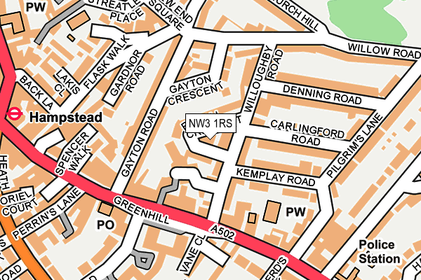 NW3 1RS map - OS OpenMap – Local (Ordnance Survey)
