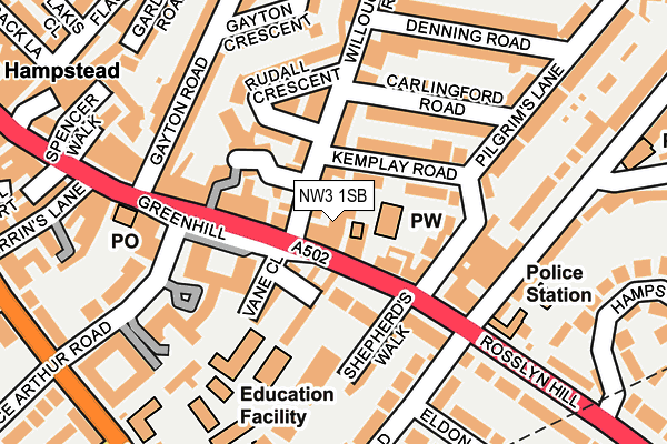NW3 1SB map - OS OpenMap – Local (Ordnance Survey) NW3 1SB map - OS OpenMap – Local (Ordnance Survey)
