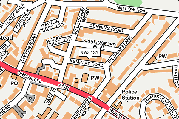 NW3 1SY map - OS OpenMap – Local (Ordnance Survey) NW3 1SY map - OS OpenMap – Local (Ordnance Survey)