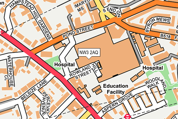 NW3 2AQ map - OS OpenMap – Local (Ordnance Survey) NW3 2AQ map - OS OpenMap – Local (Ordnance Survey)