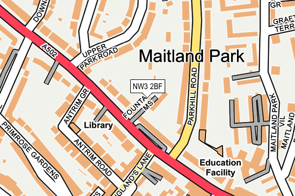 NW3 2BF map - OS OpenMap – Local (Ordnance Survey) NW3 2BF map - OS OpenMap – Local (Ordnance Survey)