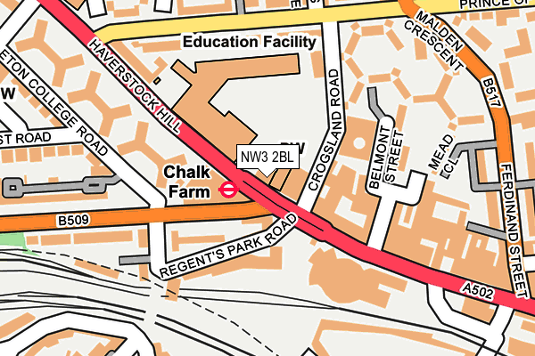 NW3 2BL map - OS OpenMap – Local (Ordnance Survey) NW3 2BL map - OS OpenMap – Local (Ordnance Survey)