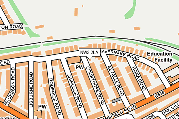 NW3 2LA map - OS OpenMap – Local (Ordnance Survey) NW3 2LA map - OS OpenMap – Local (Ordnance Survey)