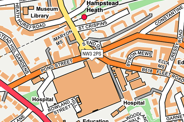 NW3 2PS map - OS OpenMap – Local (Ordnance Survey)