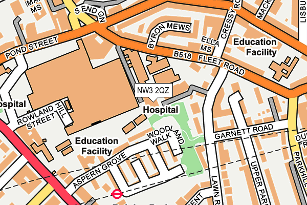 NW3 2QZ map - OS OpenMap – Local (Ordnance Survey) NW3 2QZ map - OS OpenMap – Local (Ordnance Survey)