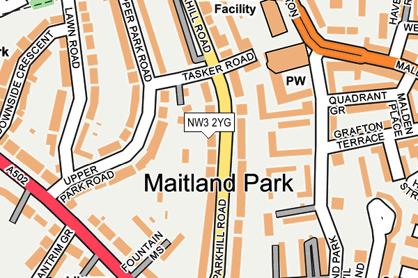 NW3 2YG map - OS OpenMap – Local (Ordnance Survey) NW3 2YG map - OS OpenMap – Local (Ordnance Survey)