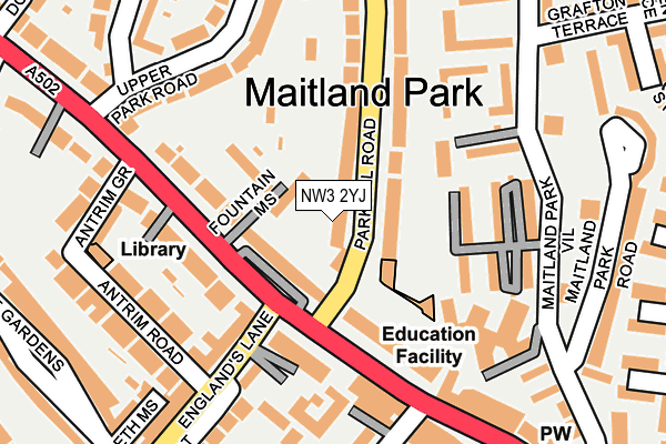 NW3 2YJ map - OS OpenMap – Local (Ordnance Survey) NW3 2YJ map - OS OpenMap – Local (Ordnance Survey)