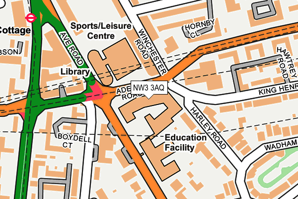NW3 3AQ map - OS OpenMap – Local (Ordnance Survey) NW3 3AQ map - OS OpenMap – Local (Ordnance Survey)