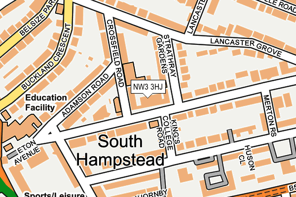 NW3 3HJ map - OS OpenMap – Local (Ordnance Survey) NW3 3HJ map - OS OpenMap – Local (Ordnance Survey)