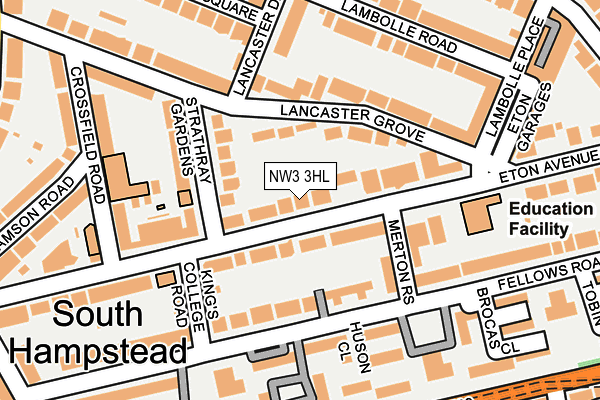 NW3 3HL map - OS OpenMap – Local (Ordnance Survey) NW3 3HL map - OS OpenMap – Local (Ordnance Survey)