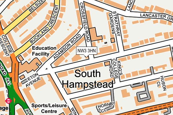 NW3 3HN map - OS OpenMap – Local (Ordnance Survey) NW3 3HN map - OS OpenMap – Local (Ordnance Survey)