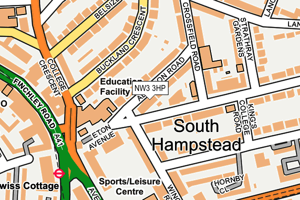 NW3 3HP map - OS OpenMap – Local (Ordnance Survey)