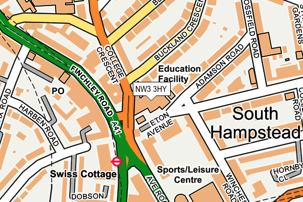 NW3 3HY map - OS OpenMap – Local (Ordnance Survey) NW3 3HY map - OS OpenMap – Local (Ordnance Survey)