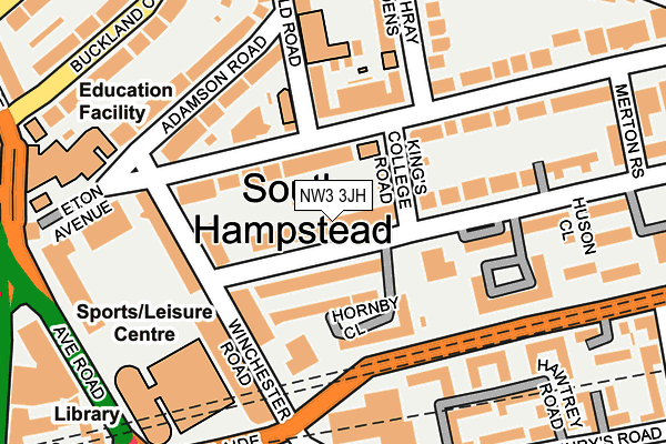 NW3 3JH map - OS OpenMap – Local (Ordnance Survey) NW3 3JH map - OS OpenMap – Local (Ordnance Survey)