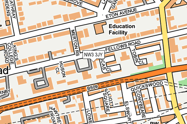 NW3 3JY map - OS OpenMap – Local (Ordnance Survey)