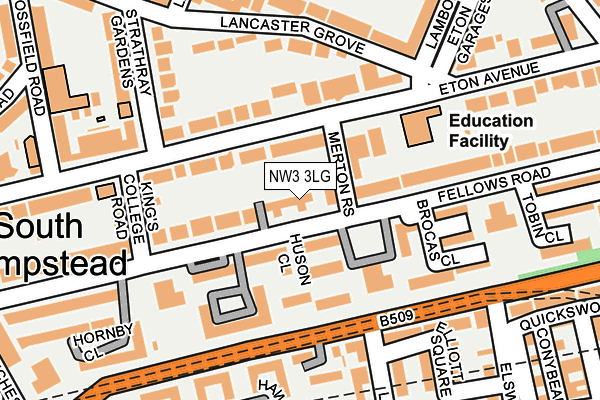 NW3 3LG map - OS OpenMap – Local (Ordnance Survey) NW3 3LG map - OS OpenMap – Local (Ordnance Survey)