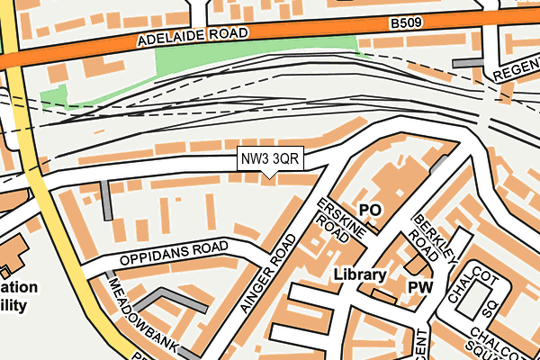 NW3 3QR map - OS OpenMap – Local (Ordnance Survey) NW3 3QR map - OS OpenMap – Local (Ordnance Survey)