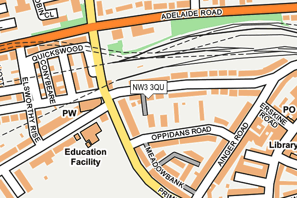 NW3 3QU map - OS OpenMap – Local (Ordnance Survey) NW3 3QU map - OS OpenMap – Local (Ordnance Survey)