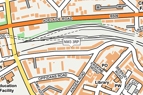 NW3 3RP map - OS OpenMap – Local (Ordnance Survey)
