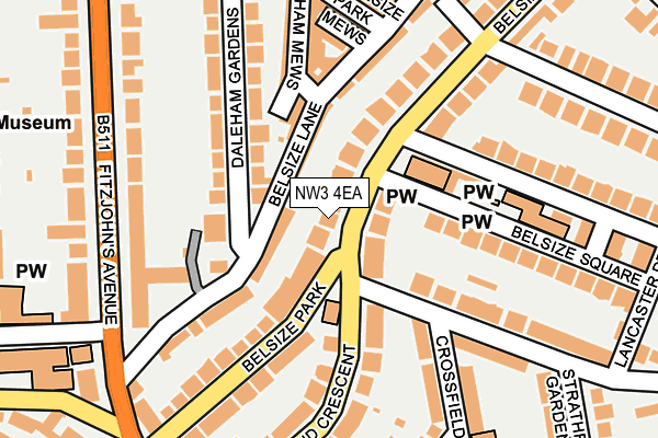 NW3 4EA map - OS OpenMap – Local (Ordnance Survey) NW3 4EA map - OS OpenMap – Local (Ordnance Survey)