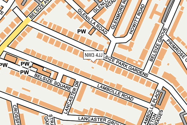 NW3 4JJ map - OS OpenMap – Local (Ordnance Survey)