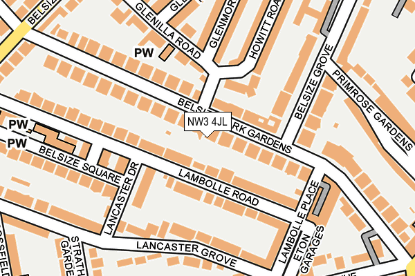 NW3 4JL map - OS OpenMap – Local (Ordnance Survey) NW3 4JL map - OS OpenMap – Local (Ordnance Survey)