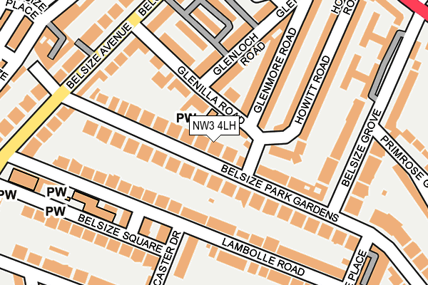NW3 4LH map - OS OpenMap – Local (Ordnance Survey) NW3 4LH map - OS OpenMap – Local (Ordnance Survey)