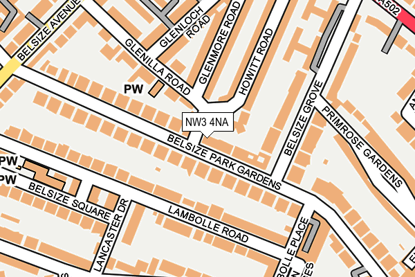 NW3 4NA map - OS OpenMap – Local (Ordnance Survey) NW3 4NA map - OS OpenMap – Local (Ordnance Survey)
