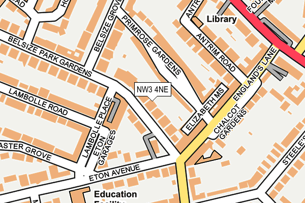 NW3 4NE map - OS OpenMap – Local (Ordnance Survey) NW3 4NE map - OS OpenMap – Local (Ordnance Survey)