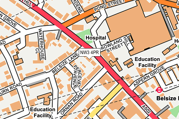 NW3 4PR map - OS OpenMap – Local (Ordnance Survey) NW3 4PR map - OS OpenMap – Local (Ordnance Survey)