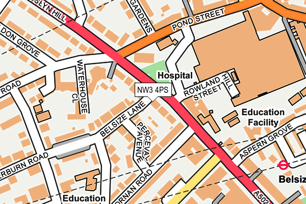 NW3 4PS map - OS OpenMap – Local (Ordnance Survey) NW3 4PS map - OS OpenMap – Local (Ordnance Survey)