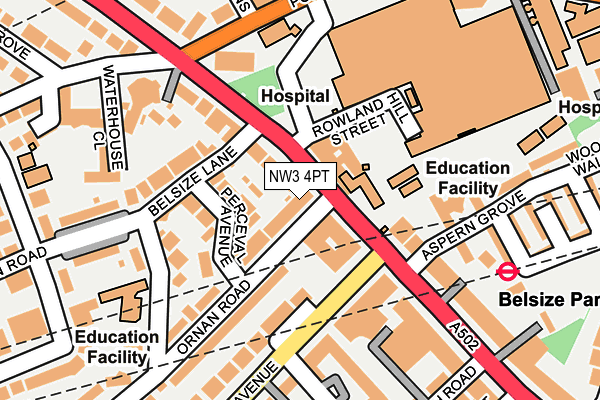 NW3 4PT map - OS OpenMap – Local (Ordnance Survey) NW3 4PT map - OS OpenMap – Local (Ordnance Survey)
