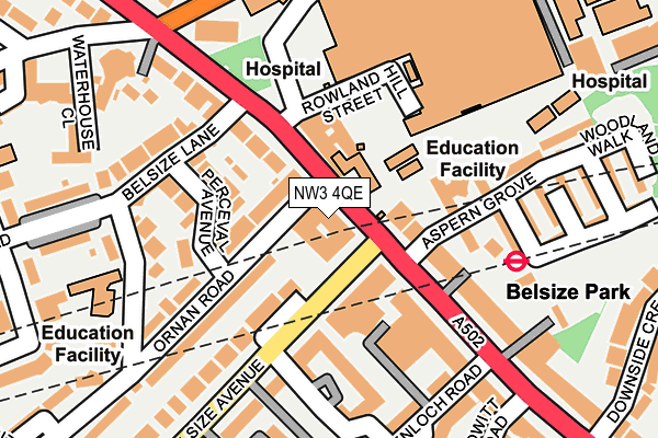 NW3 4QE map - OS OpenMap – Local (Ordnance Survey) NW3 4QE map - OS OpenMap – Local (Ordnance Survey)