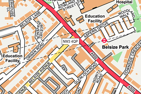 NW3 4QP map - OS OpenMap – Local (Ordnance Survey) NW3 4QP map - OS OpenMap – Local (Ordnance Survey)