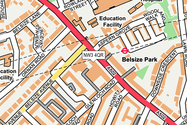 NW3 4QR map - OS OpenMap – Local (Ordnance Survey) NW3 4QR map - OS OpenMap – Local (Ordnance Survey)